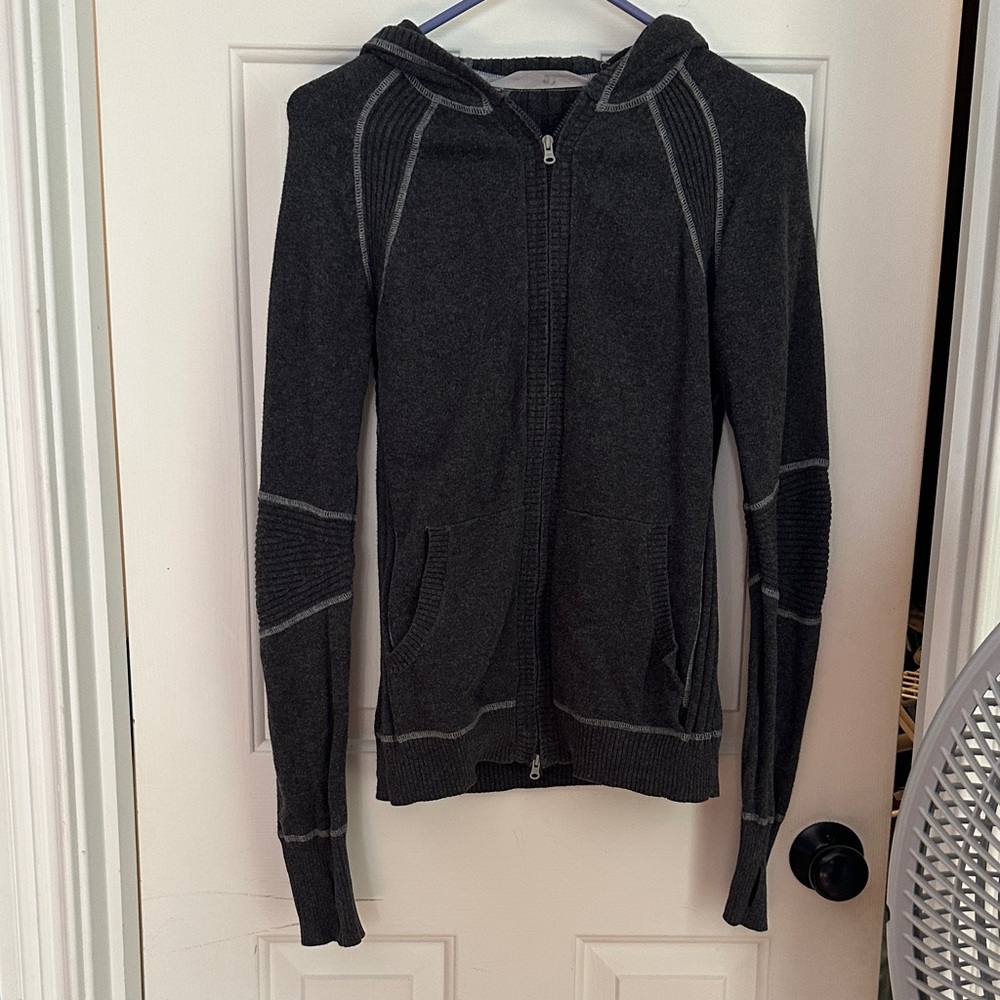 Athleta Charcoal Gray Zip-Up Hoodie